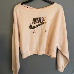 Nike crew neck crop sweatshirt